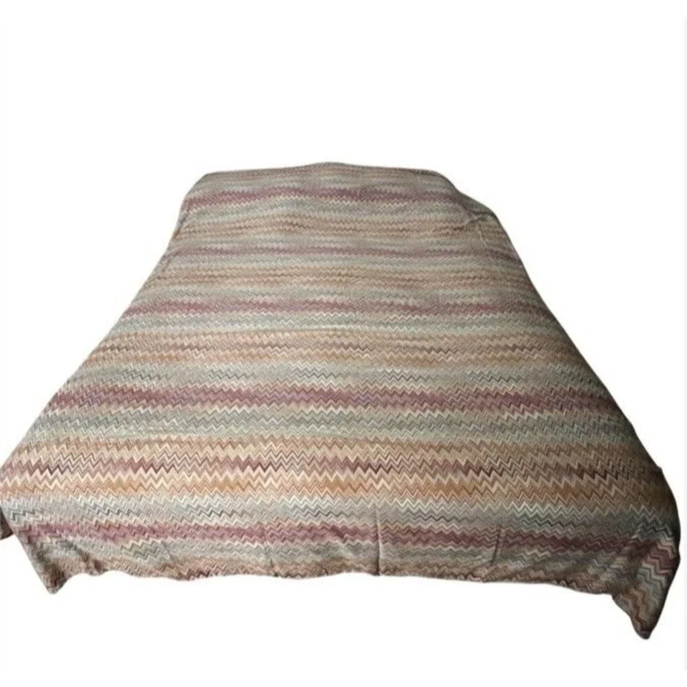 MISSONI HOME John Chevron ZigZag King Flat Sheet & 2 King Pillowcases 20X38”
